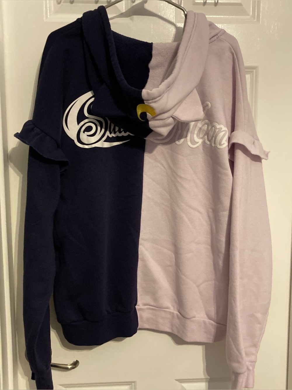 Sailor Moon Luna and Artemis Colorblock Hoodie - Picture 4 of 5